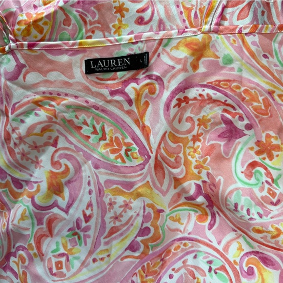 Lauren Ralph Lauren Double Strap Night Gown Size Large Colorful - Picture 9 of 12